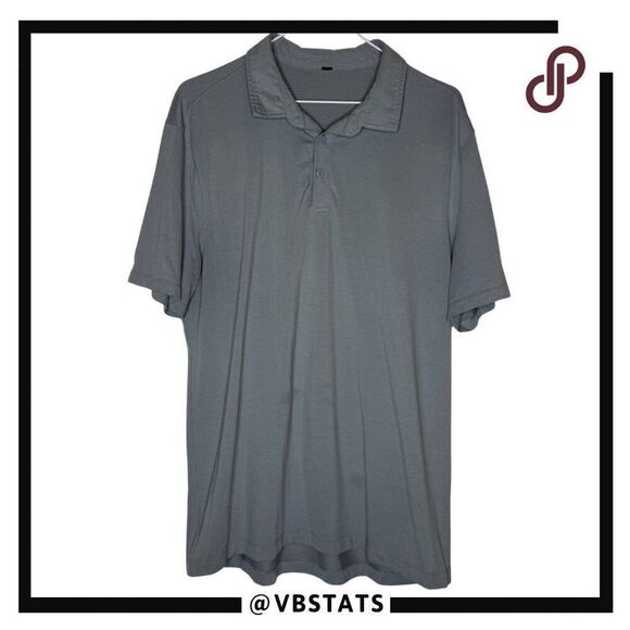 Lululemon Men's Short Sleeve Performance Golf Polo Shirt Gray Size Large - Picture 1 of 7